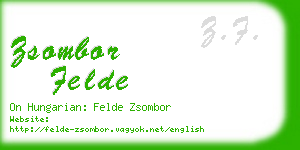 zsombor felde business card